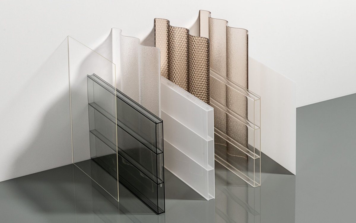 ACRYLITE patio cover panels stored in the warehouse