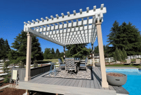 Lattice pergola patio cover option
