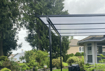 Shed style patio cover option