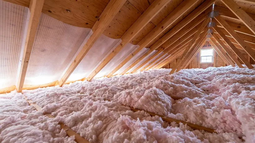 Proper attic insulation and baffle vents working with the roofing system.